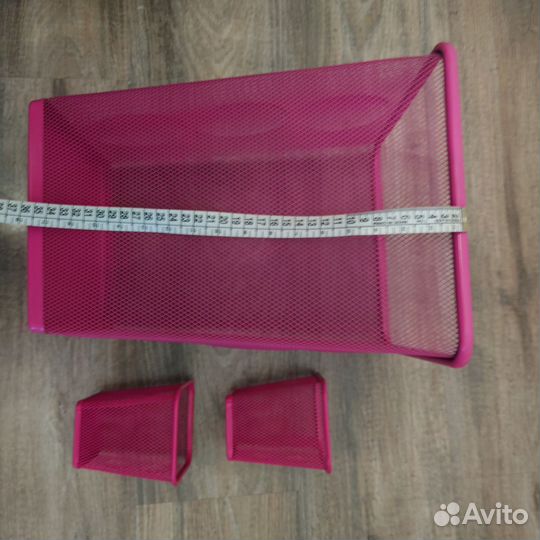 Корзина и стаканы для канцелярии икеа