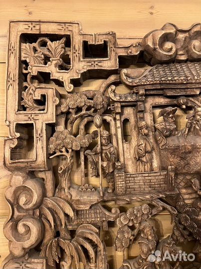 Резные картины из дерева