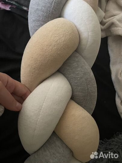 Бортик в кровать косичка