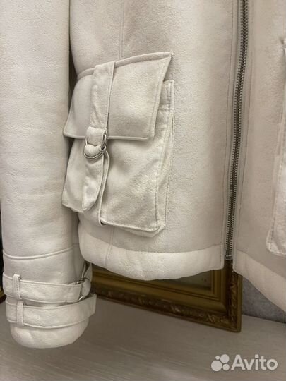 Дубленка женская экозмаша р.44