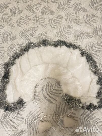 Накидка меховая белая на девочку 3-6 лет