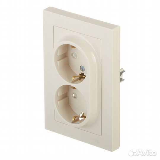 Розетка с рамкой ATN000226 двойная скрытая установ