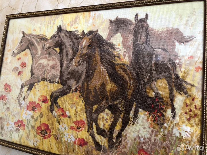 Картина, вышивка, ручная работа