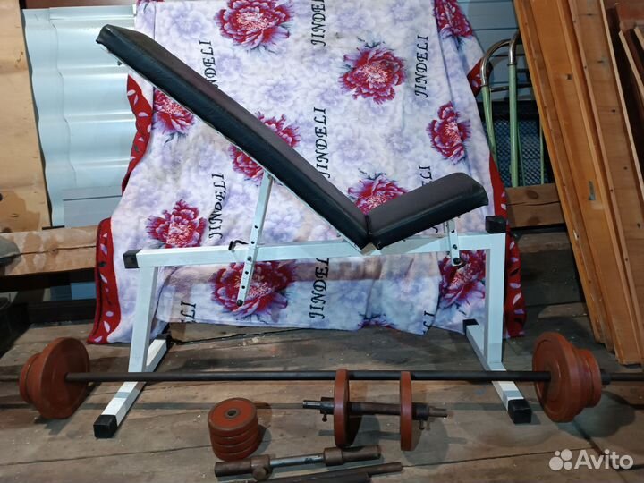 Лавка штанга гантеля