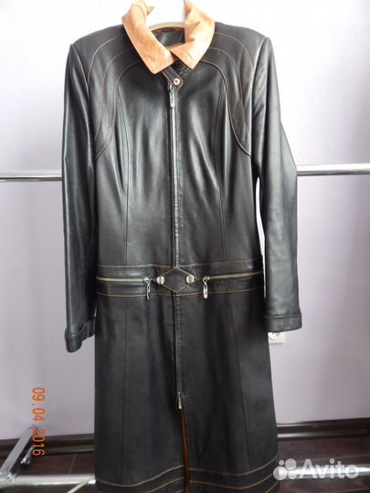 Плащ кожанный