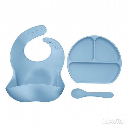 Посуда силиконовая для кормления. Детская. Новая
