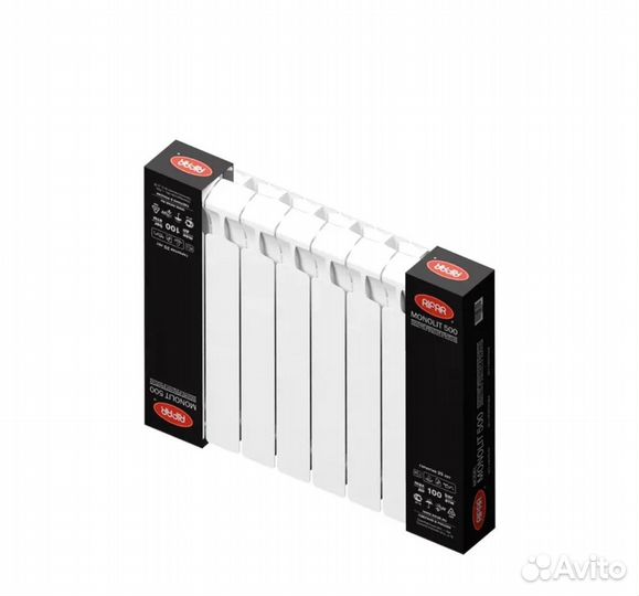 Радиатор Monolit 500 8 секций боковое подключения