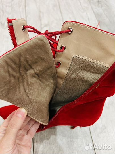 Ботильоны женские красные