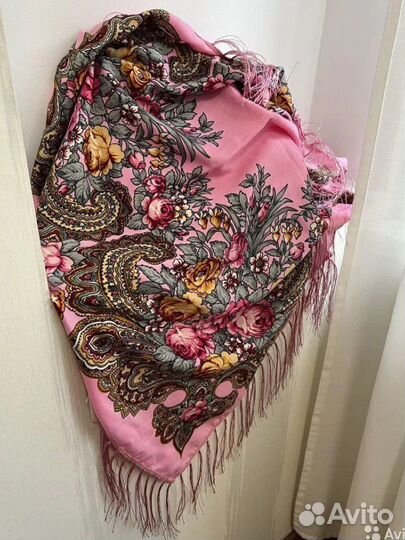 Платок шаль шерстяной