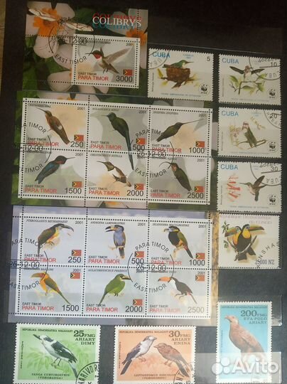 Альбом с марками (птицы)