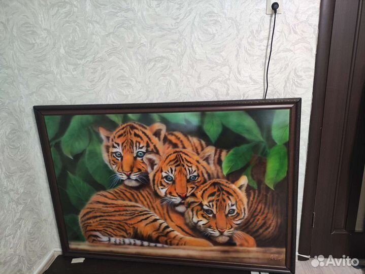 Картина аэрография тигры