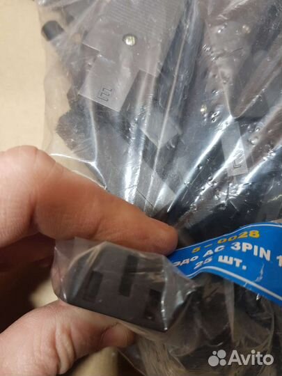 Ас гнездо сетевое 3 pin на кабель