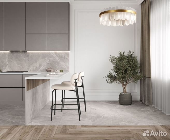 Crystal grey керамогранит сатиниров/ 60x60 laparet