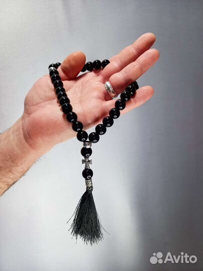 Православные четки Magic Node из Чёрного Агата