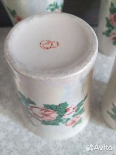 Стопки фарфоровые перламутровые СССР