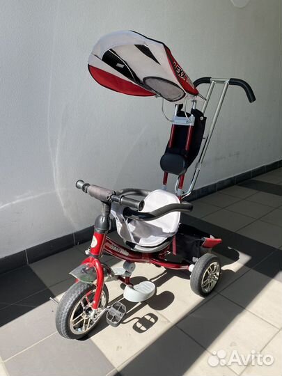 Велосипед трехколесный c управляемой ручкой