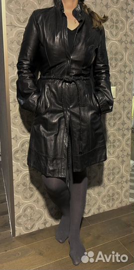 Кожаный плащ женский натуральная кожа