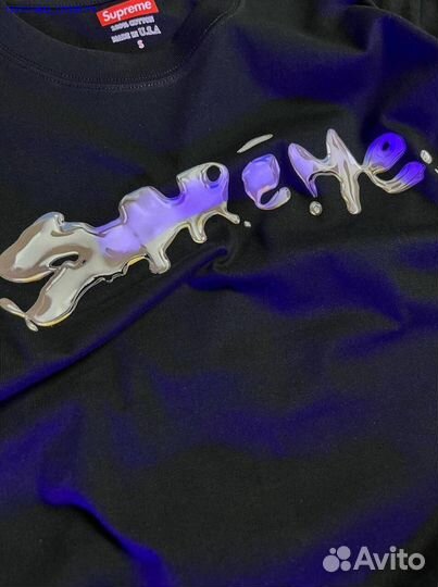 Футболка supreme FW18 liquid (ртуть) (Арт.25027)