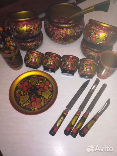 Деревянная посуда хохлома