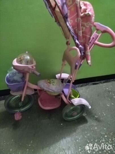 Детский велосипед с ручкой бу