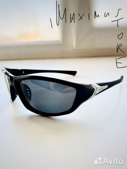 Спортивные поляризационные очки чёрные