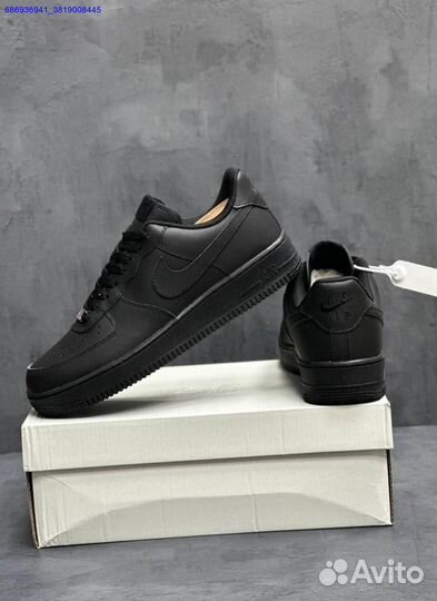 Кроссовки Nike force 1 черные мужские (Арт.47774)