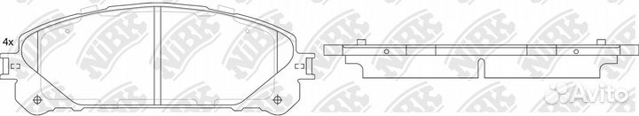 Колодки тормозные дисковые перед