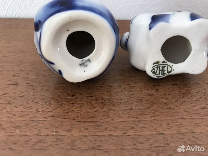 Фарфоровые свинки Гжель Керамические фигурки