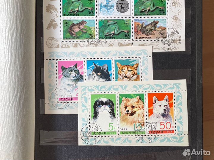 Альбом с марками животные, птицы, бабочки