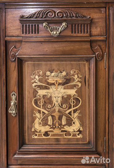 Антикварный письменный стол с надстройкой