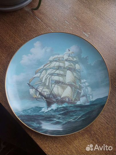 Тарелка декоративная: Парусник Ариэль, Англия