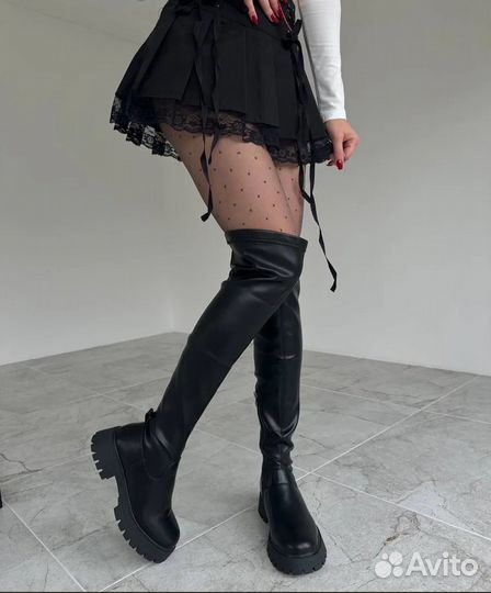 Чулки ботфорты женские зимние