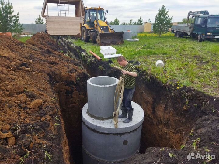 Септик из бетонных колец под ключ