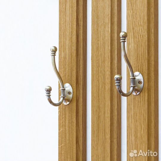 Вешалка настенная с полкой, дерево дуб, для одежды