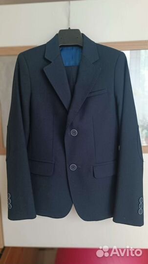 Школьный костюм для мальчика синий 128