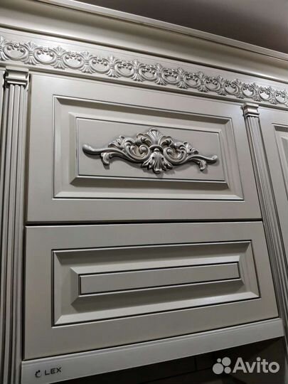 Кухонный гарнитур мдф эмаль с патиной