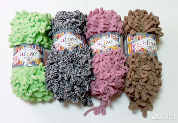 Пряжа ализе пуффи файн ручное вязание