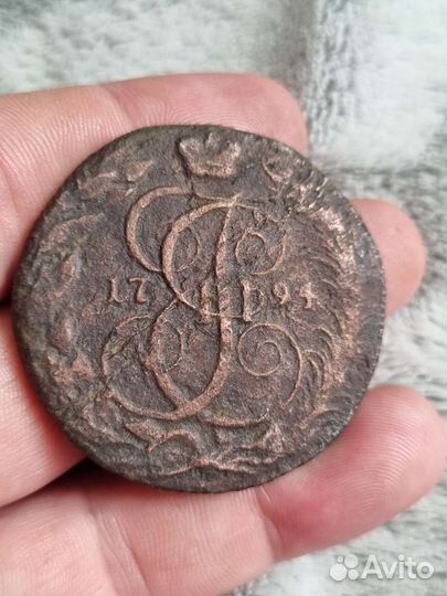 5 копеек 1794г.км.Оригинал
