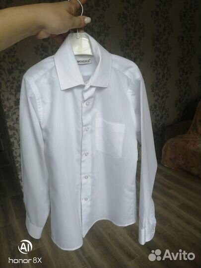 Рубашка с длинным рукавом 128-134 хб