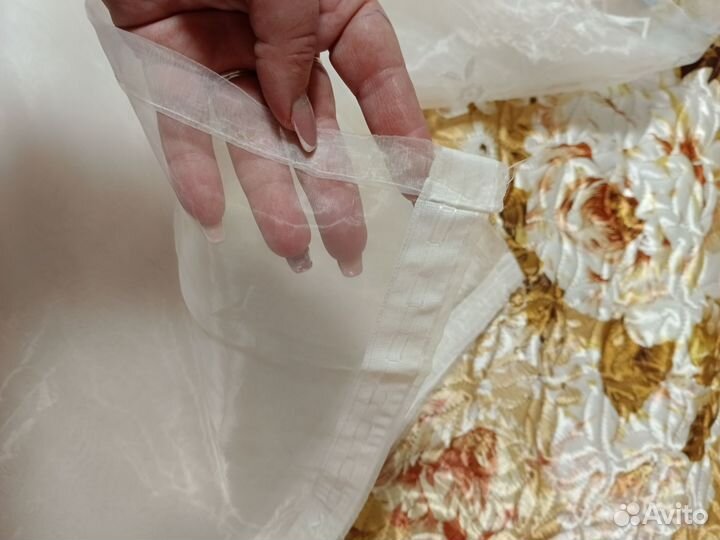 Тюль новый органза с вышивкой