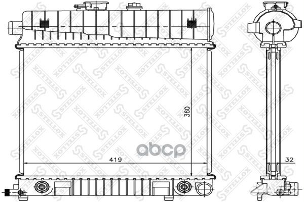 1025221SX радиатор системы охлаждения без AC MB