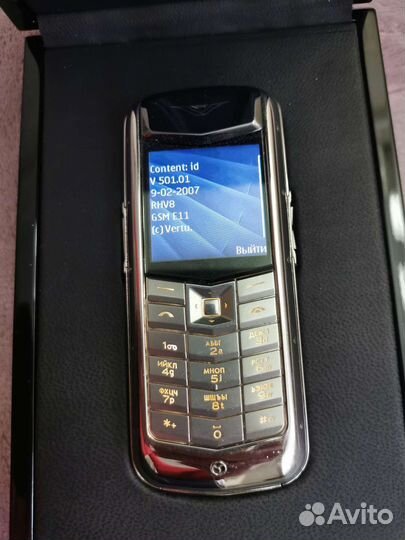 Vertu Constellation Polished Stainless Steel Black Leather