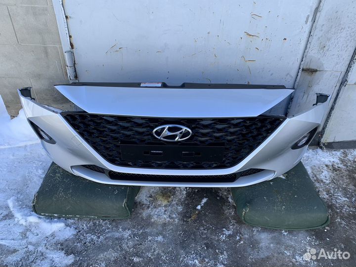Бампер передний Hyundai Solaris 2 Рестайлинг
