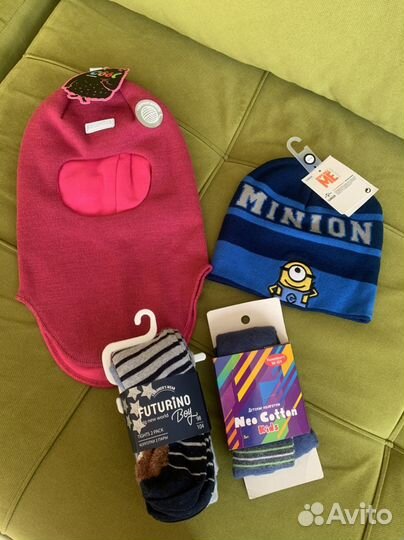 Шапка шлем краги новые 48-52