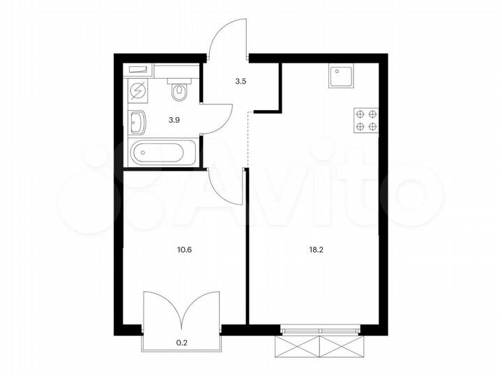 1-к. квартира, 36,4 м², 13/14 эт.