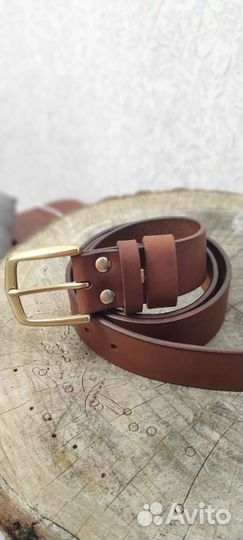 Мужской кожаный ремень ручной работы