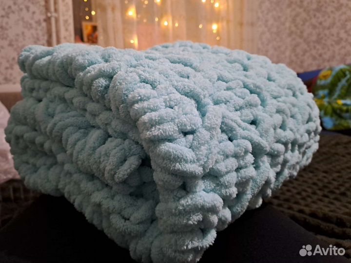 Плед из ализе пуффи