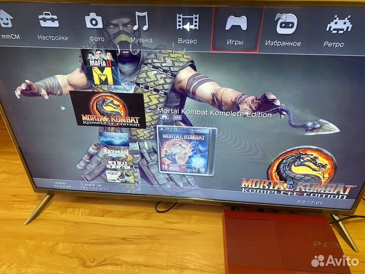 Sony PlayStation 3 500gb + 40 игр.прошита. Red