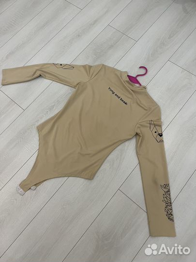 Бежевый боди размер S-M