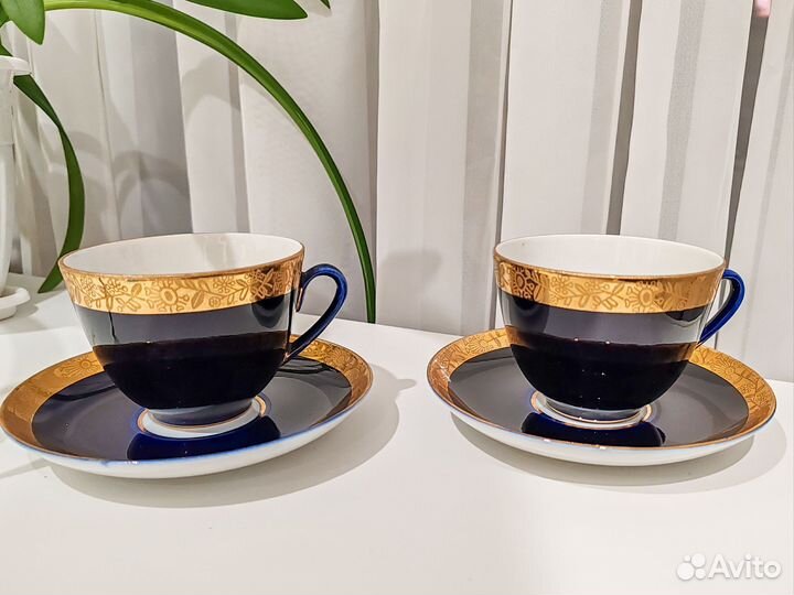 Чайная пара фарфор ручная роспись